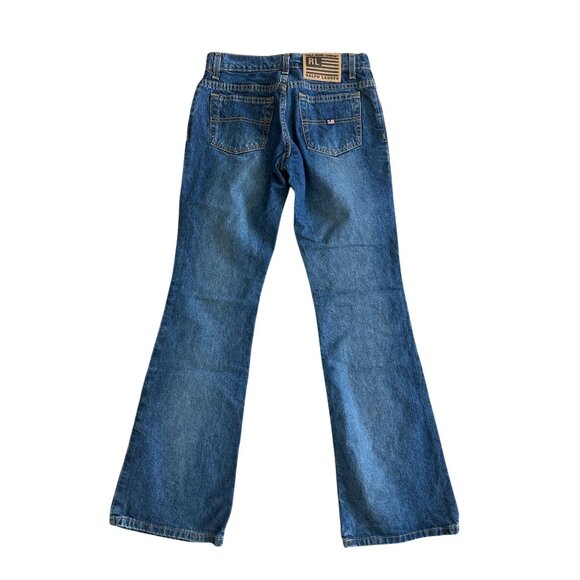 RALPH LAUREN Women's Vintage Hipster Flare Jeans Size 1/2 - Picture 10 of 11